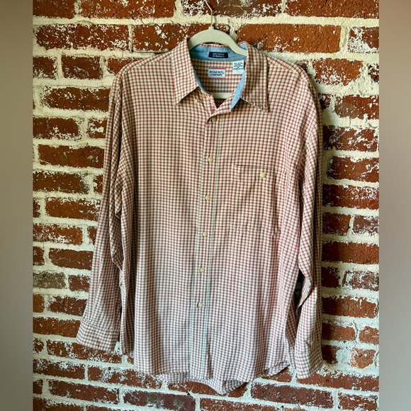 90s Bugle Boy Company red & green plaid button down - Picture 6 of 9